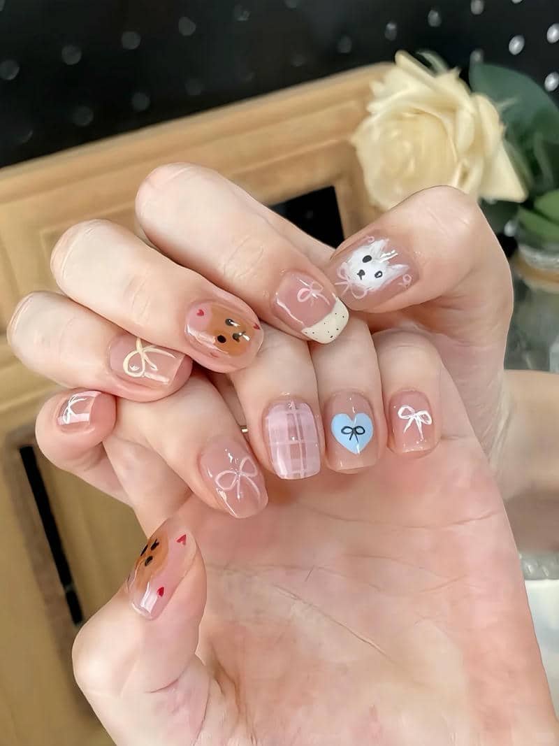 ảnh mẫu nail ngắn cute