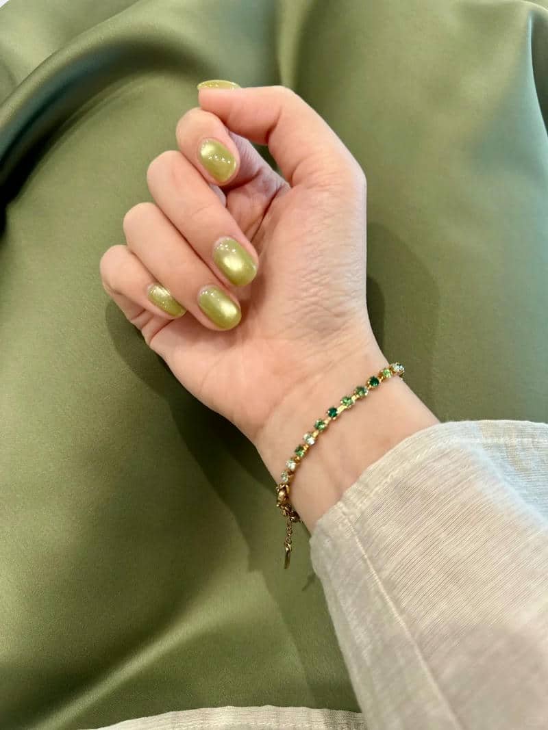 mẫu móng tay đẹp màu xanh